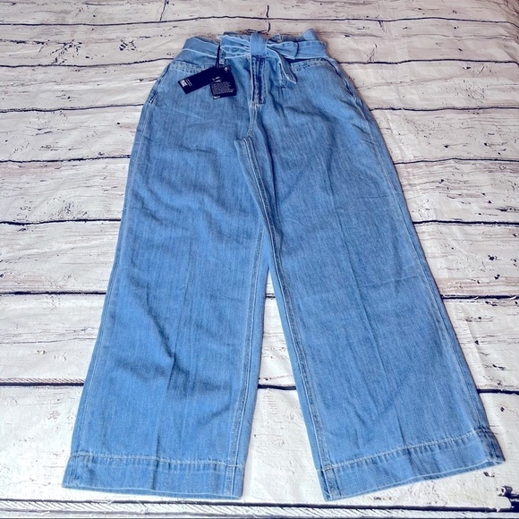 NWT Paige Nellie Self Belt Seaming Madison Jeans Size 28 - Picture 2 of 8